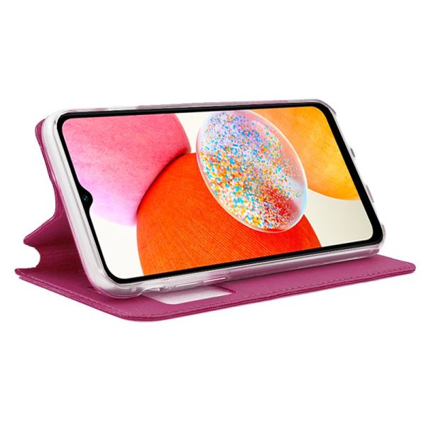 Funda COOL Flip Cover para Samsung A145 Galaxy A14 / A14 5G Liso Rosa - Image 2