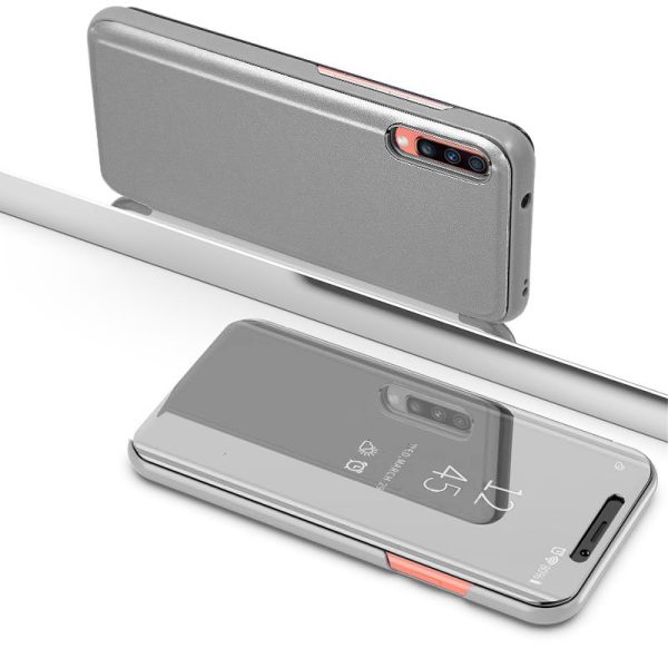 Funda COOL Flip Cover para Samsung A705 Galaxy A70 Clear View Plata - Image 3