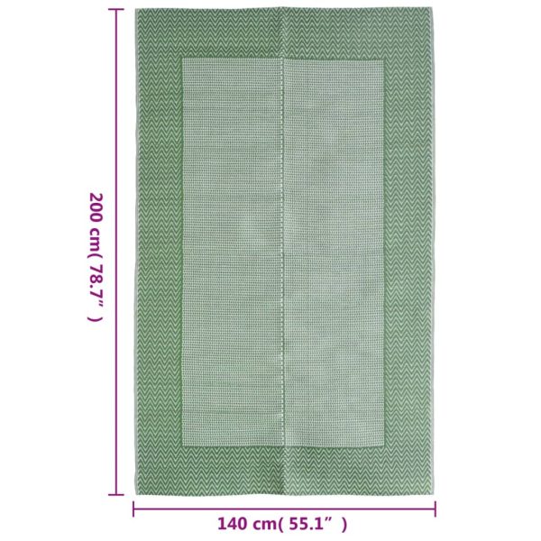 Tapete de exterior 140x200 cm PP verde - Image 6