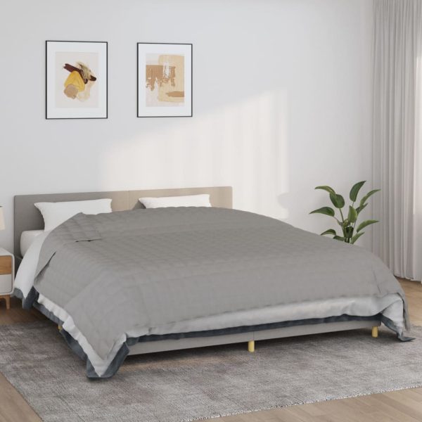 Manta pesada 11 kg 235x290 cm tecido cinzento