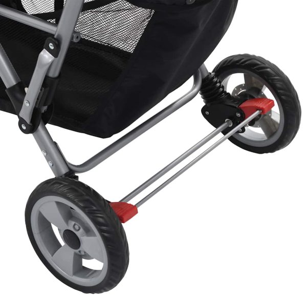 Carrinho de bebé para gémeos aço cor-de-rosa e preto - Image 7