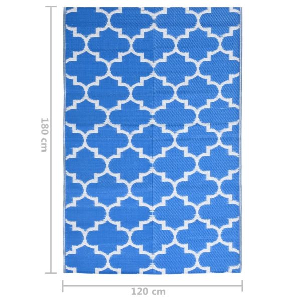 Tapete de exterior 120x180 cm PP azul - Image 7