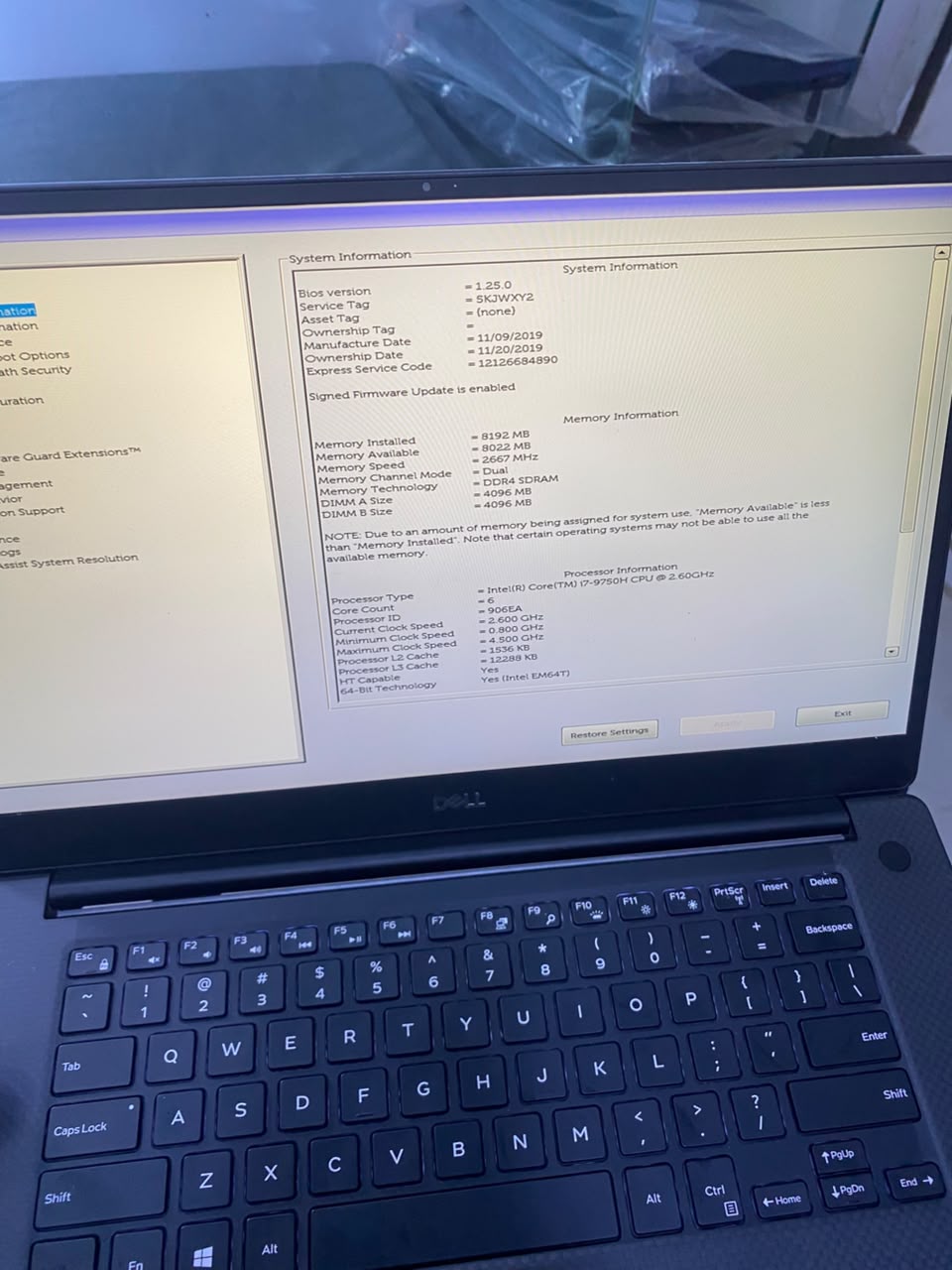 Dell XPs 15 Model 7590 Core i7 photo 3
