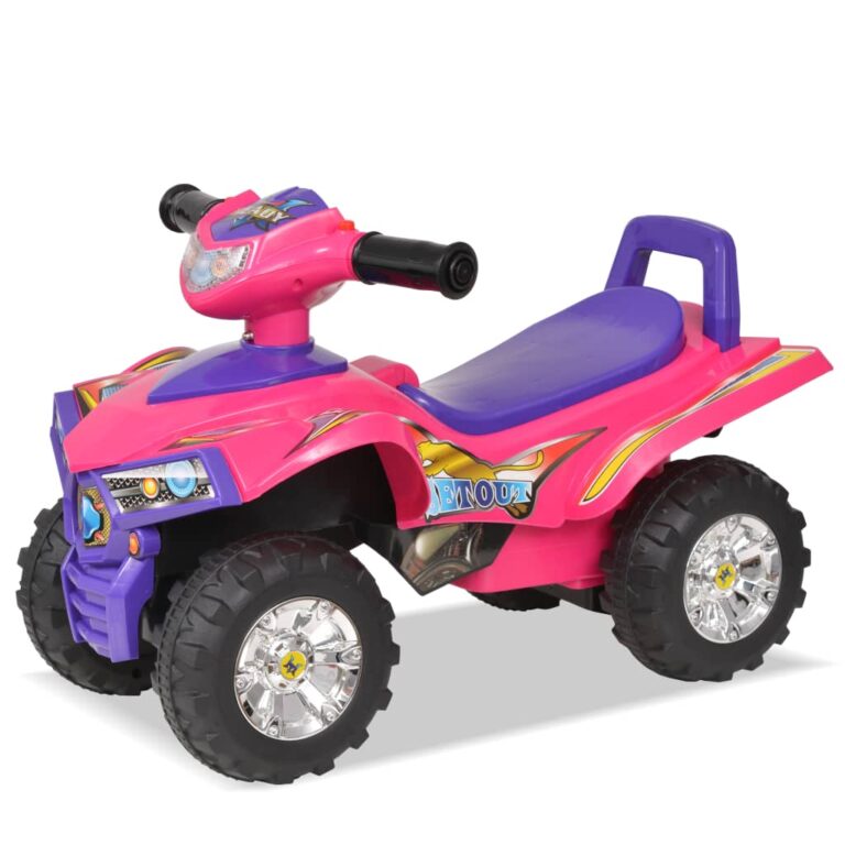 Moto4 para crianças com som e luz rosa e roxo - Image 3