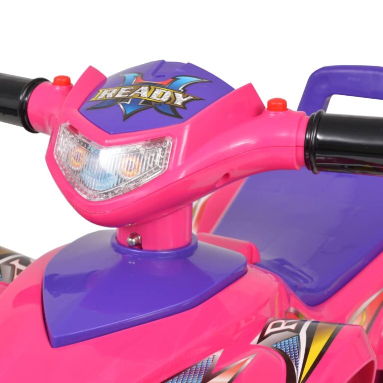 Moto4 para crianças com som e luz rosa e roxo - Image 5