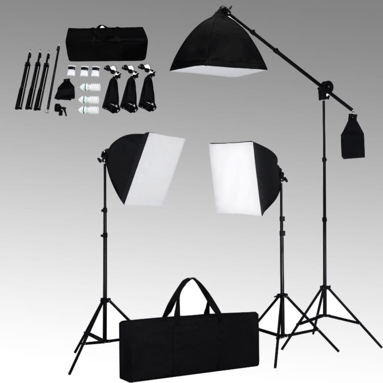 Conjunto iluminação com 3 lâmpadas fotografia + tripé e softbox - Image 4