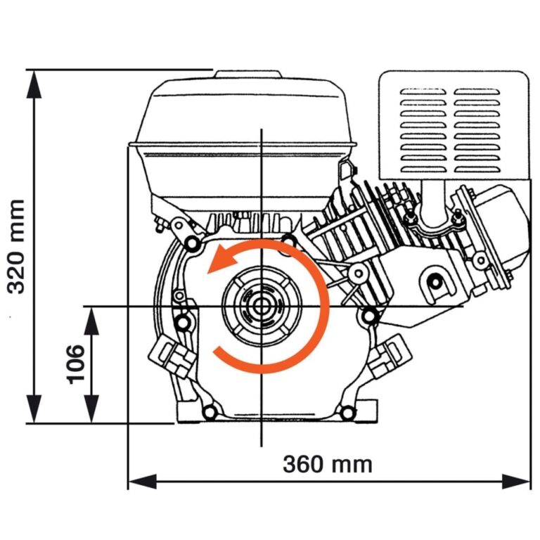 Motor a gasolina 6,5 CV 4,8 kW preto - Image 7