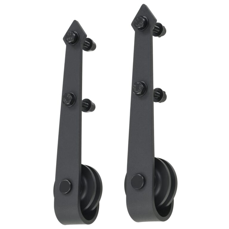 Kit de ferragens para porta deslizante SKIEN 200 cm aço preto - Image 4