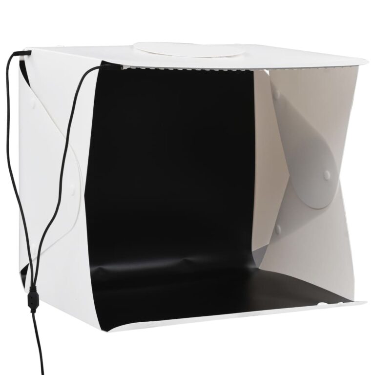 Caixa luz LED dobrável estúdio foto. 40x34x37cm plástico branco - Image 2