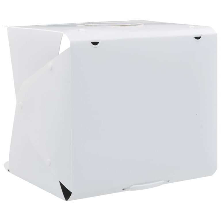 Caixa luz LED dobrável estúdio foto. 40x34x37cm plástico branco - Image 9