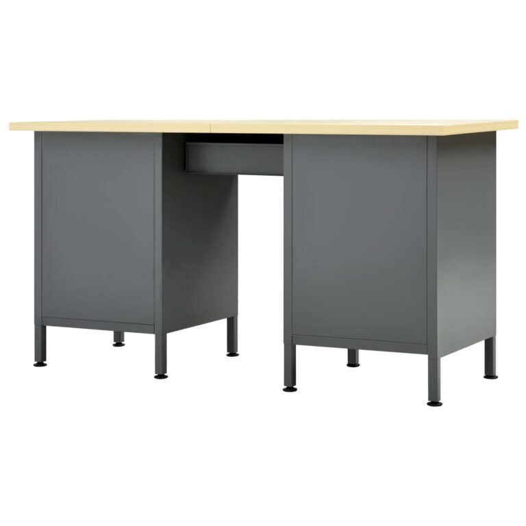 Bancada de trabalho 160x60x85 cm aço preto - Image 4