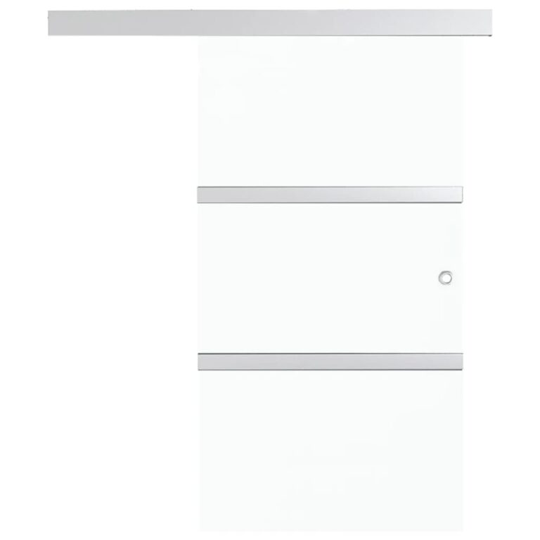 Porta deslizante batente suave vidro ESG/alumínio 90x205 cm - Image 4