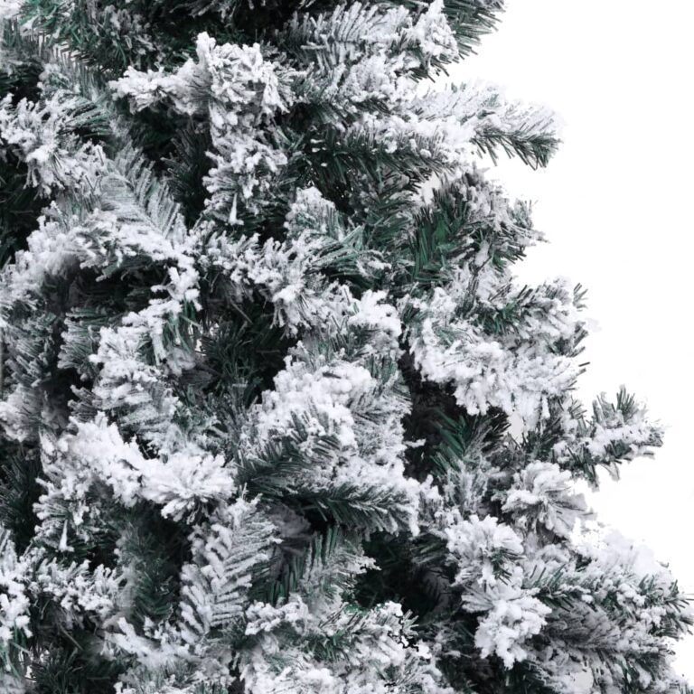 Árvore de Natal artificial c/ flocos de neve 240 cm PVC verde - Image 4