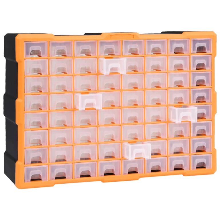 Caixa organizadora com 64 gavetas 52x16x37,5 cm - Image 5