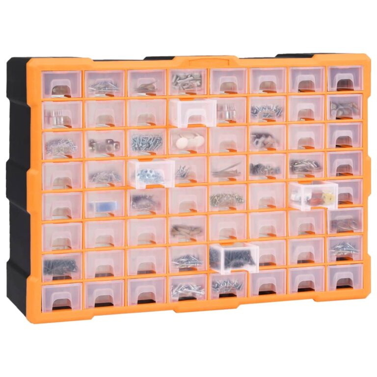 Caixa organizadora com 64 gavetas 52x16x37,5 cm - Image 6