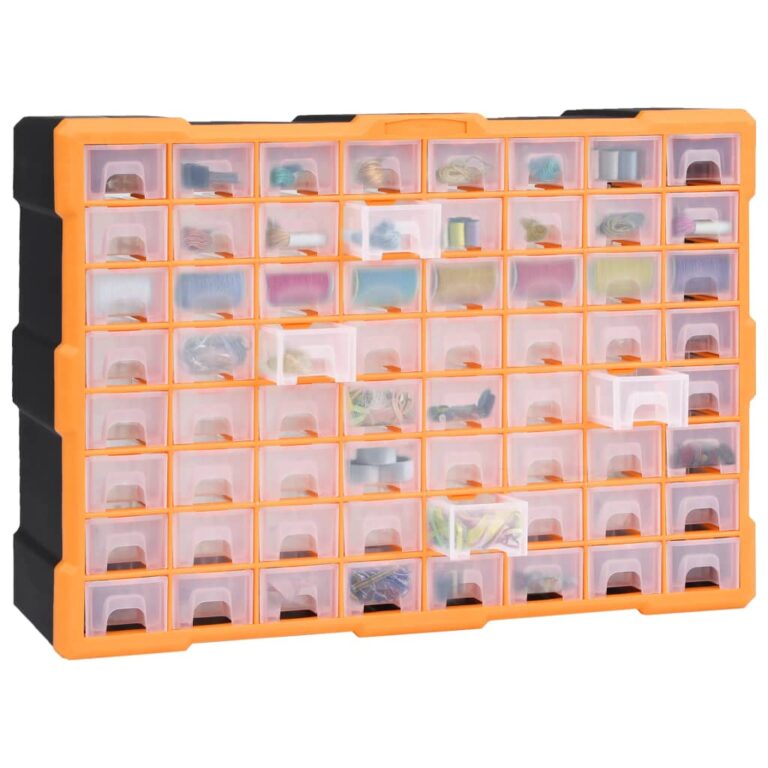 Caixa organizadora com 64 gavetas 52x16x37,5 cm - Image 7