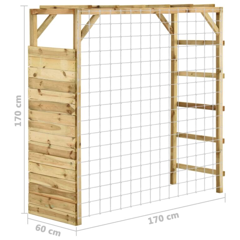 Estrutura de escalada c/ baliza 170x60x170 cm pinho impregnado - Image 5