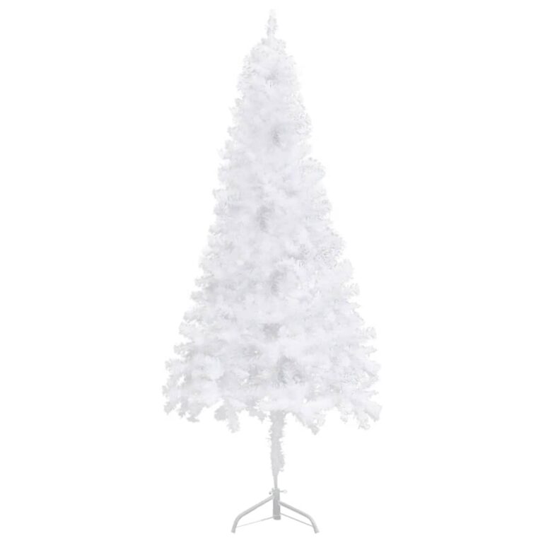 Árvore de Natal artificial de canto 150 cm PVC branco - Image 3