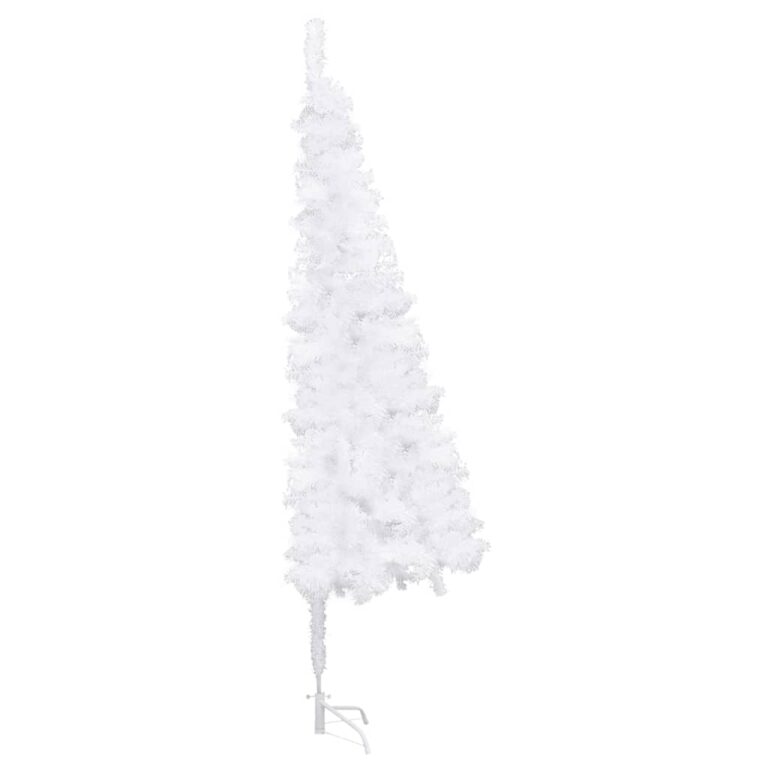 Árvore de Natal artificial de canto 150 cm PVC branco - Image 4