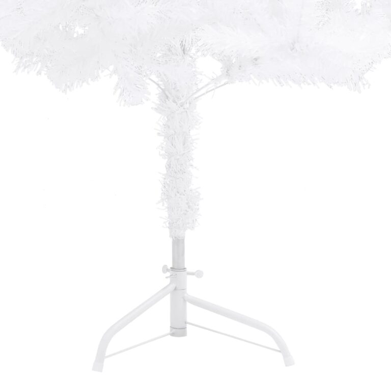 Árvore de Natal artificial de canto 150 cm PVC branco - Image 7