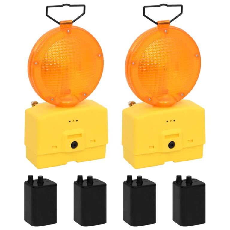 Iluminação para locais de construção 2 pcs c/ pilhas 18x8x37 cm