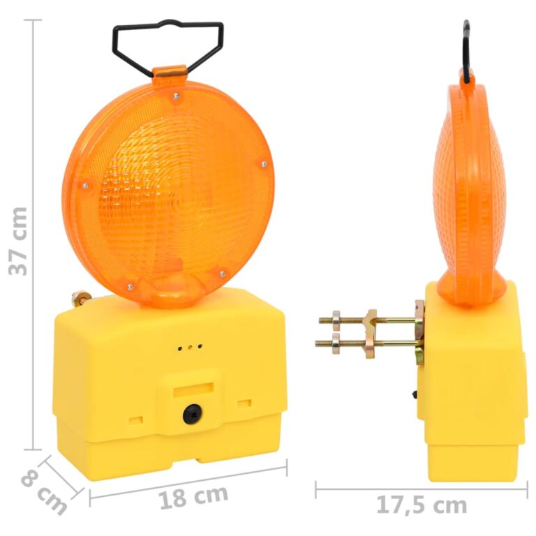 Iluminação para locais de construção 2 pcs c/ pilhas 18x8x37 cm - Image 9