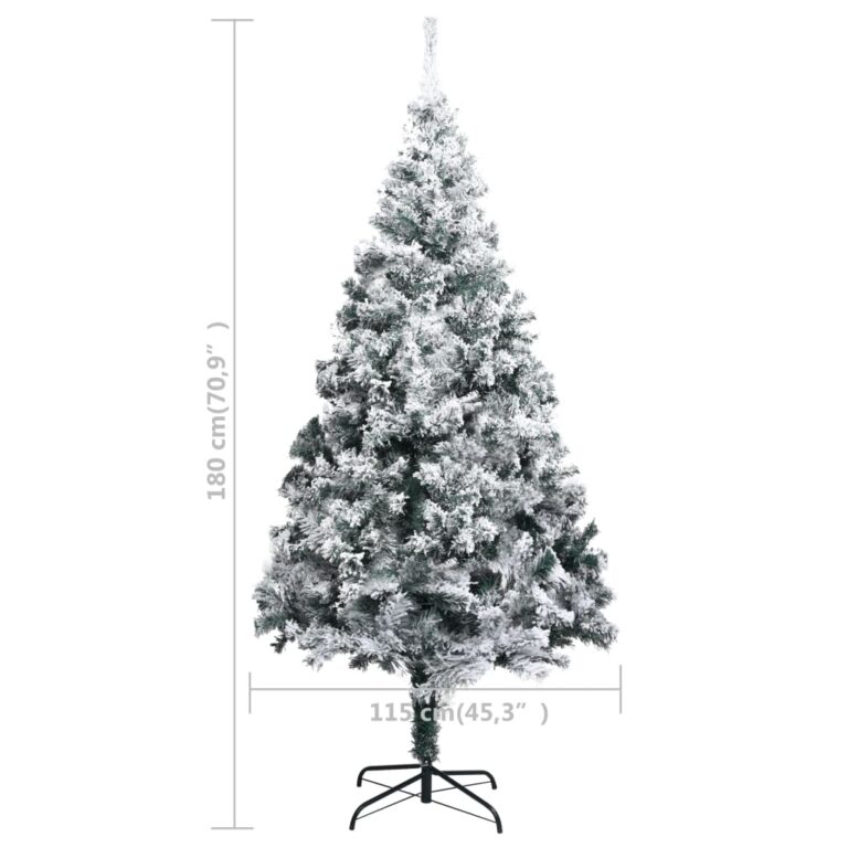 Árvore Natal artificial pré-iluminada c/ bolas 180 cm PVC verde - Image 11