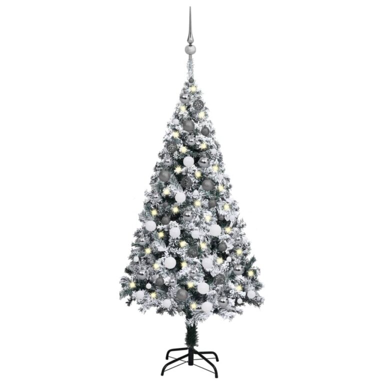 Árvore de Natal artificial pré-iluminada c/ bolas 120 cm verde