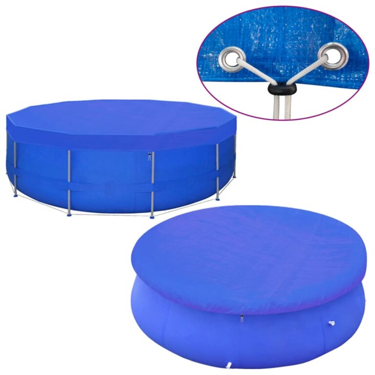 Coberturas de piscina redondas 2 pcs PE 460 cm 90 g/m² - Image 4