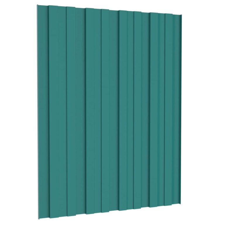 Painéis de telhado 36 pcs 60x45 cm aço galvanizado verde - Image 4