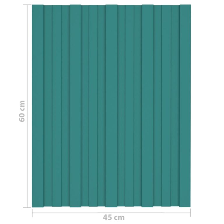 Painéis de telhado 36 pcs 60x45 cm aço galvanizado verde - Image 7