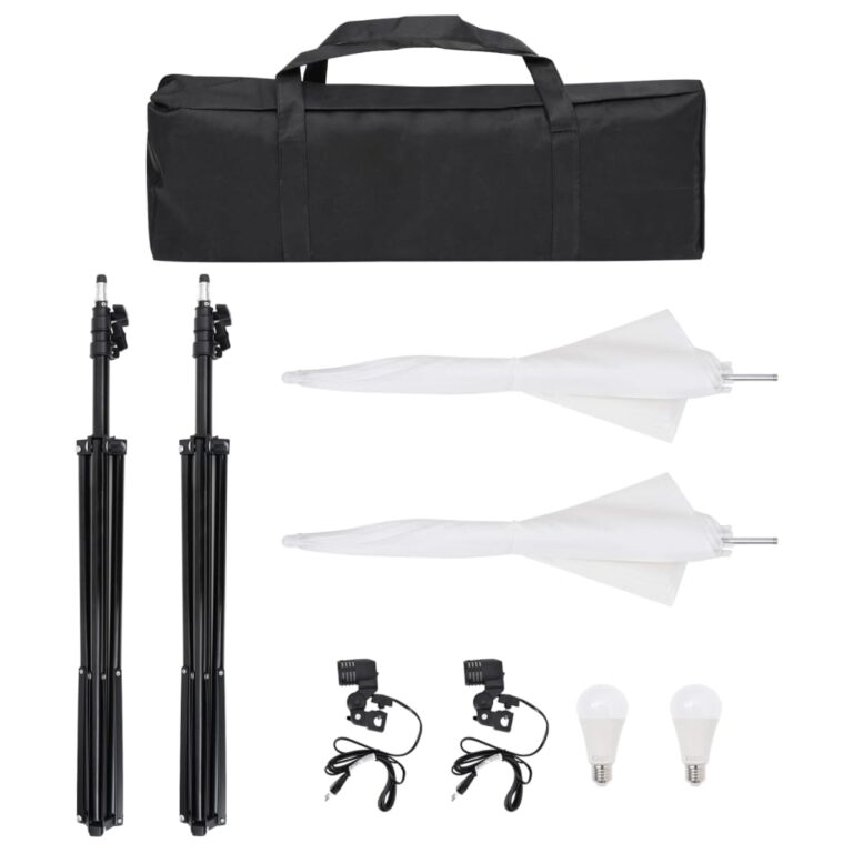 Kit de estúdio fotográfico com conjunto de iluminação e fundo - Image 7