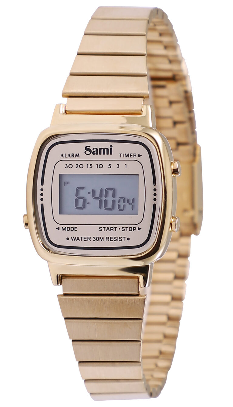 RELOJ SAMI VINTAGE LCD WR30M PEQ.IPG MALLA AJUSTABLE