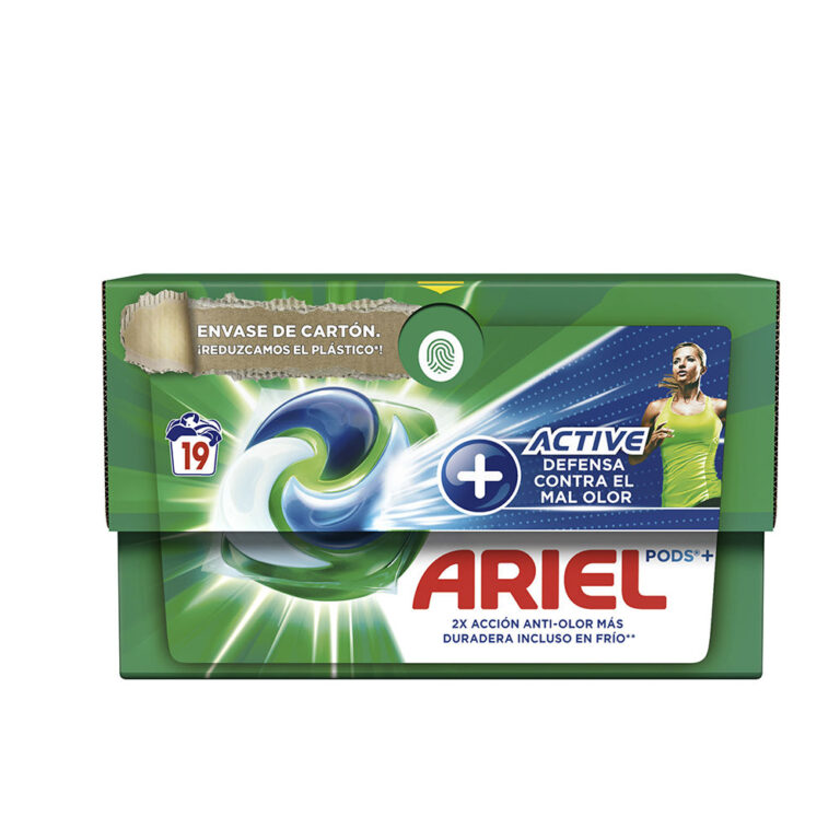 19 Cáp. ARIEL PODS ODOR ACTIVE detergente 3 em 1