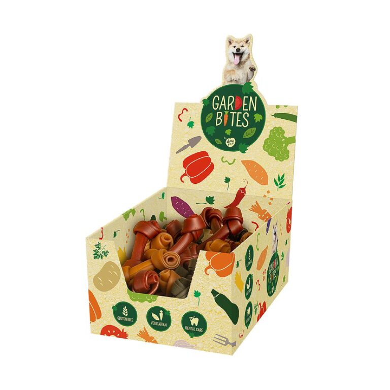 DUVO GARDEN BITES VEGGIE VEGAN BONES (CAJA T-S 11 CM 42 GR ( 45 UNI ))