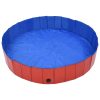 Piscina para perros plegable 160x30 cm PVC rojo - Imagen 3