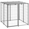 Caseta para perros 110x110x110 cm acero plateado