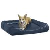 Cama para perros 80x68x23 cm cuero artificial azul oscuro - Imagen 3