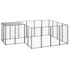 Caseta para perros 6,05 m² acero negro