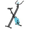 Bicicleta X estática magnética com medição pulso preto e azul - Image 4