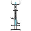 Bicicleta X estática magnética com medição pulso preto e azul - Image 5