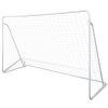 Balizas de futebol com redes 2 pcs aço 240x90x150 cm - Image 2