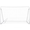 Balizas de futebol com redes 2 pcs aço 240x90x150 cm - Image 3