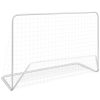 Balizas de futebol com redes 2 pcs aço 182x61x122 cm aço branco - Image 2