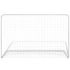 Balizas de futebol com redes 2 pcs aço 182x61x122 cm aço branco - Image 3