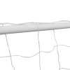 Balizas de futebol com redes 2 pcs aço 182x61x122 cm aço branco - Image 4