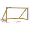Baliza de futebol com rede 160x100x80 cm pinho impregnado - Image 6