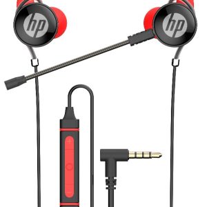 AURICULAR HP GAMING CON DOBLE MICROFONO ( EXTRAIBLE ) Y CONTROL DE VOLUMEN - ROJO