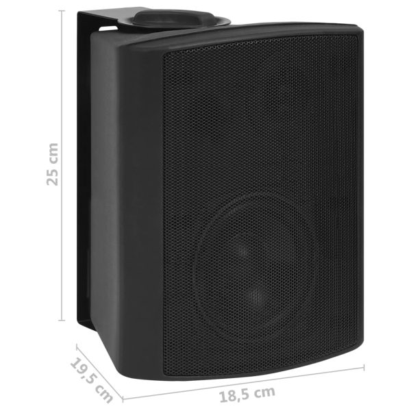 Colunas de som para parede interior/exterior 2 pcs 100 W preto - Image 11