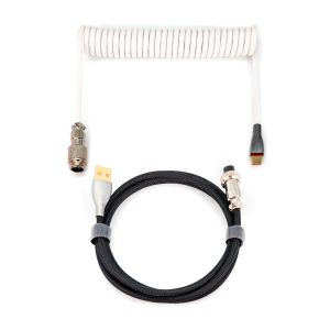 Kioru cable aviador para teclados gaming negro y blanco